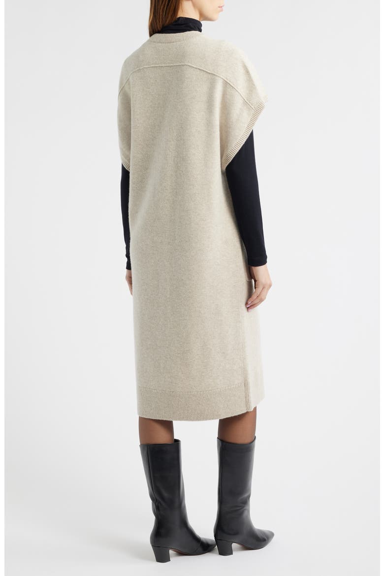 Alter Longline Wool Cardigan, Alternate, color, BEIGE DUSTY LIGHT