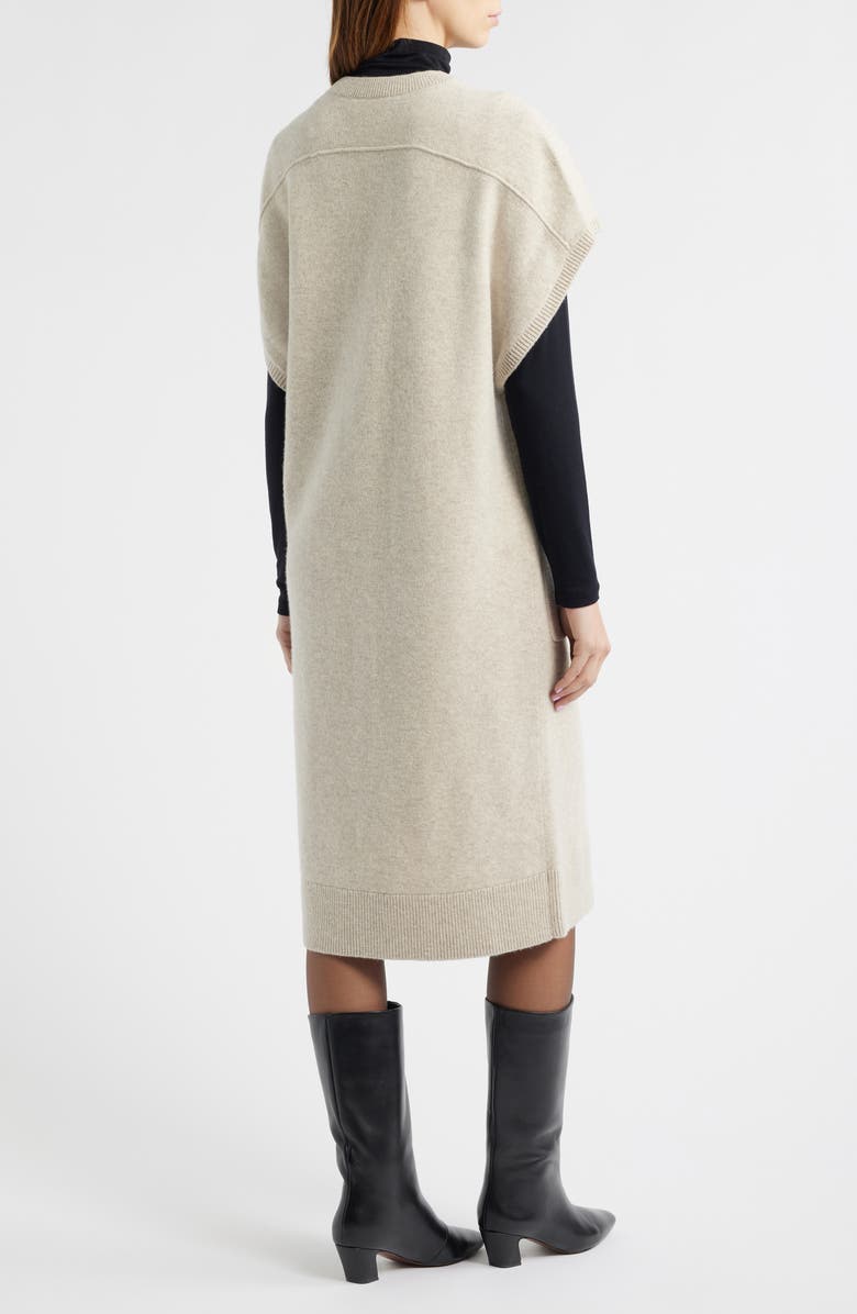 COS Alter Longline Wool Cardigan, Main, color, Beige Dusty Light