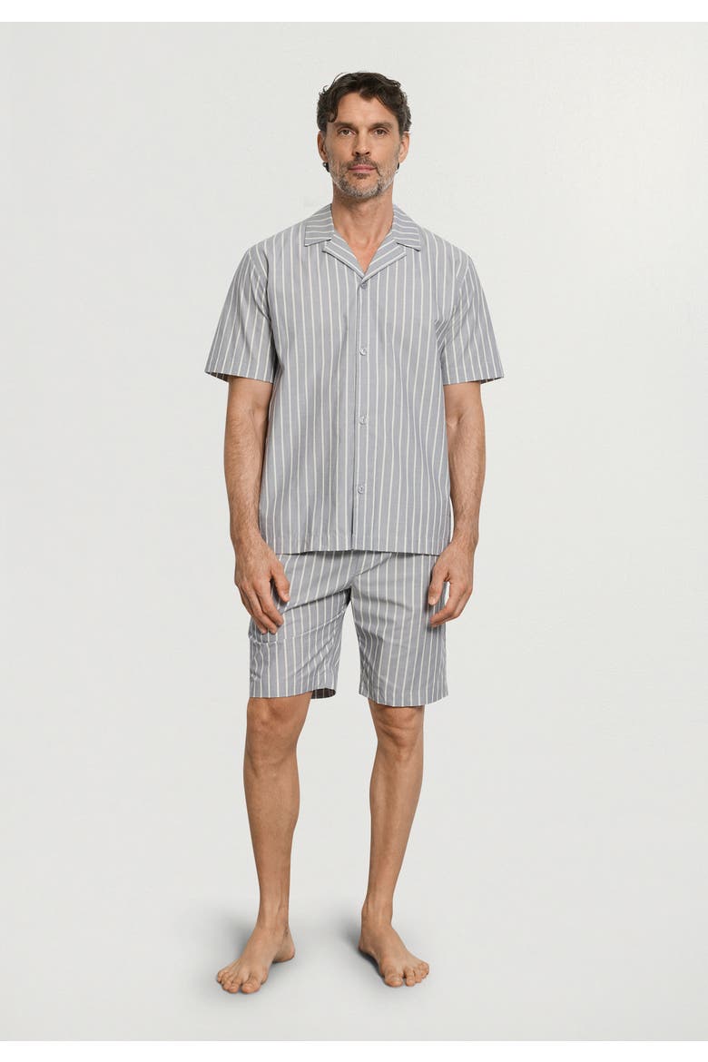 Night And Day Drawstring Cotton Shorts, Alternate, color, Denim Stripe