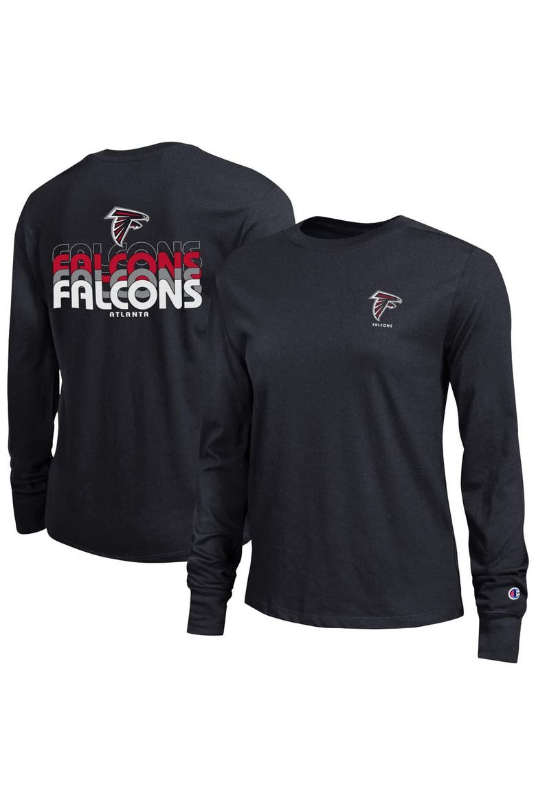 Women's Champion Black Atlanta Falcons Core Long-Sleeve T-Shirt, Main, color, Black