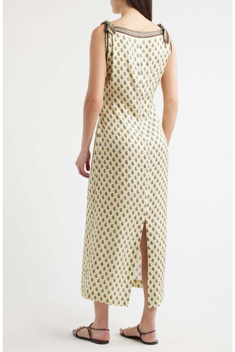 Amorette Taormina Paisley Silk Twill Column Dress, Alternate, color, SUNLIGHT TAORMINA PAISLEY