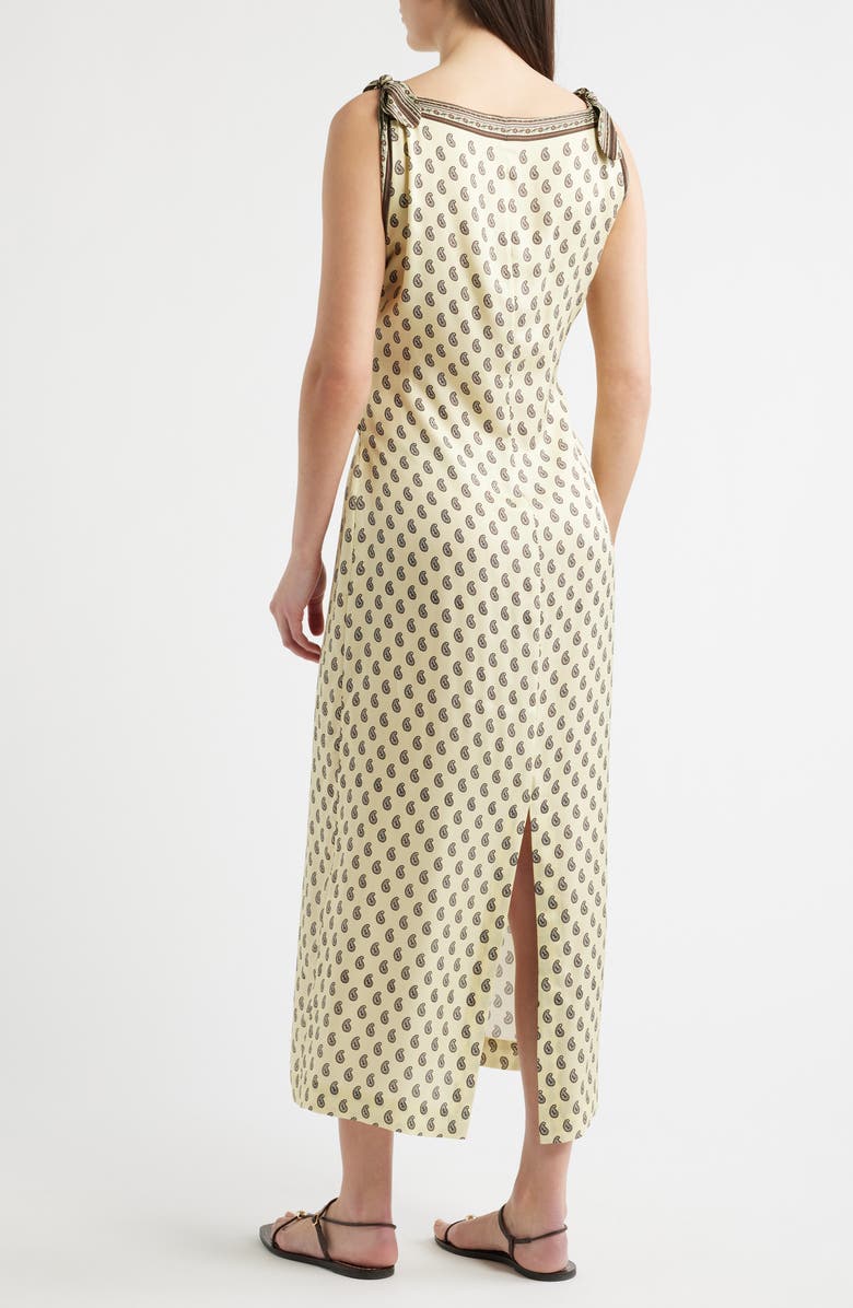 DÔEN Amorette Taormina Paisley Silk Twill Column Dress, Alternate, color, Sunlight Taormina Paisley