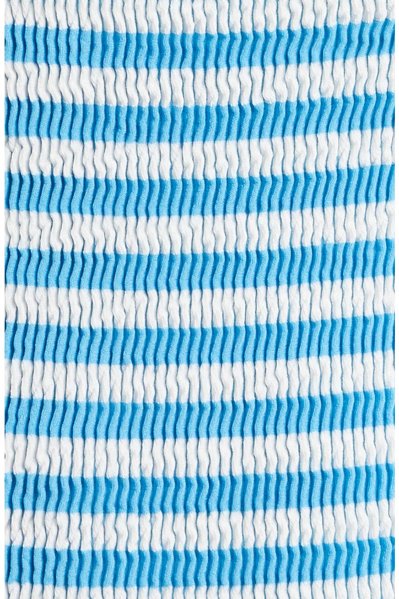 Wanda Low Back One-Piece Swimsuit, Alternate, color, AZURE STRIPE