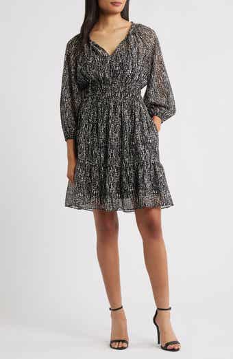 Julia Jordan Abstract Print Dress