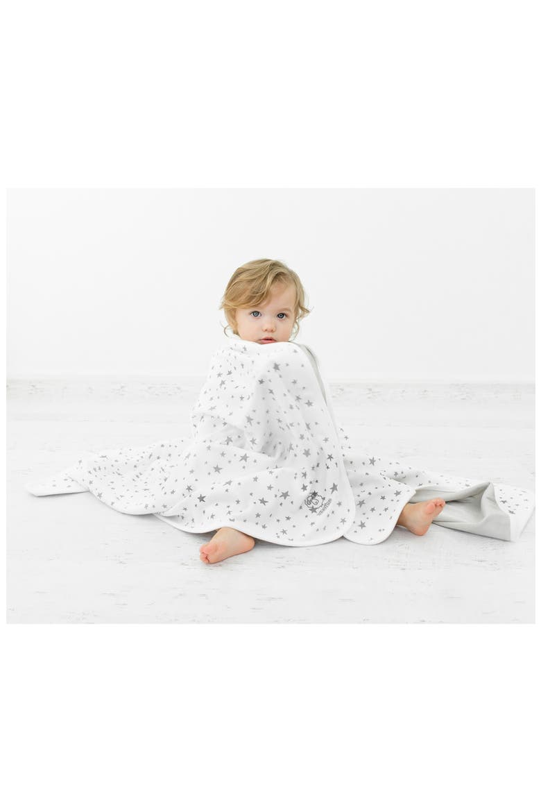 4 Season Organic Cotton & Merino Wool Toddler Blanket, Alternate, color, GRAY STARS