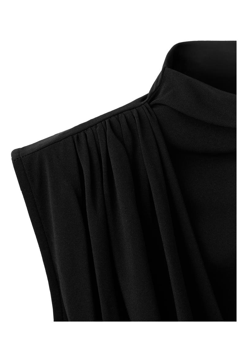 Chiffon Drape Sleeveless Top, Alternate, color, BLACK