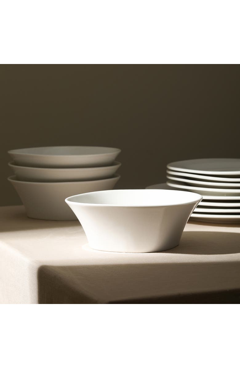 Stone Lain Quadro Porcelain 4-Piece Bowl Set, Alternate, color, White