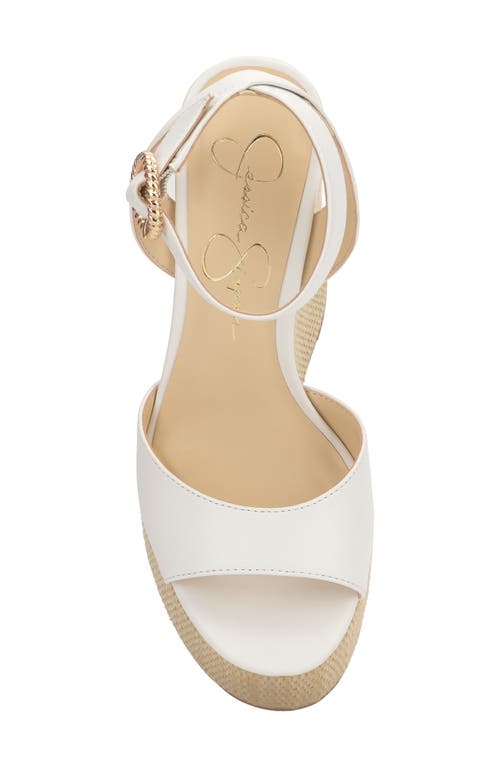 Jessica Simpson Kamindi Platform Wedge Sandal In White