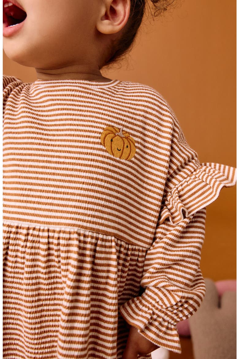 Kids' Crinkle Dress & Leggings Set, Alternate, color, ORANGE