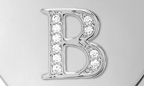 Melinda Maria Love Letters Initial Heart Medallion Necklace In Silver B
