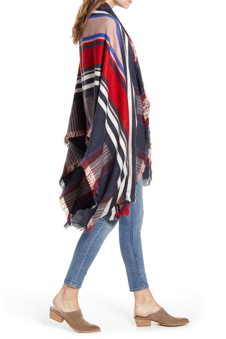 Stripe Blanket Wrap, Alternate, color, NAVY COMBO ABBY STRIPE