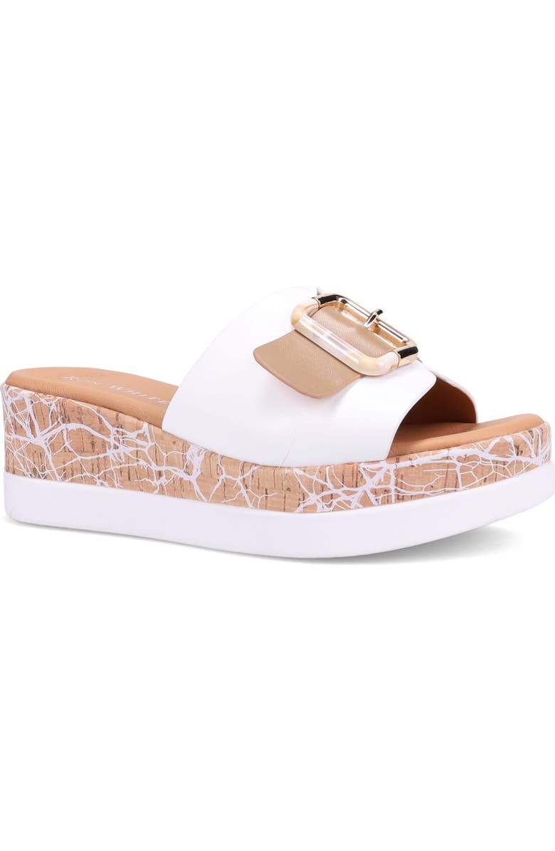 Ron White Taelyn Slide Platform Sandal, Main, color, White