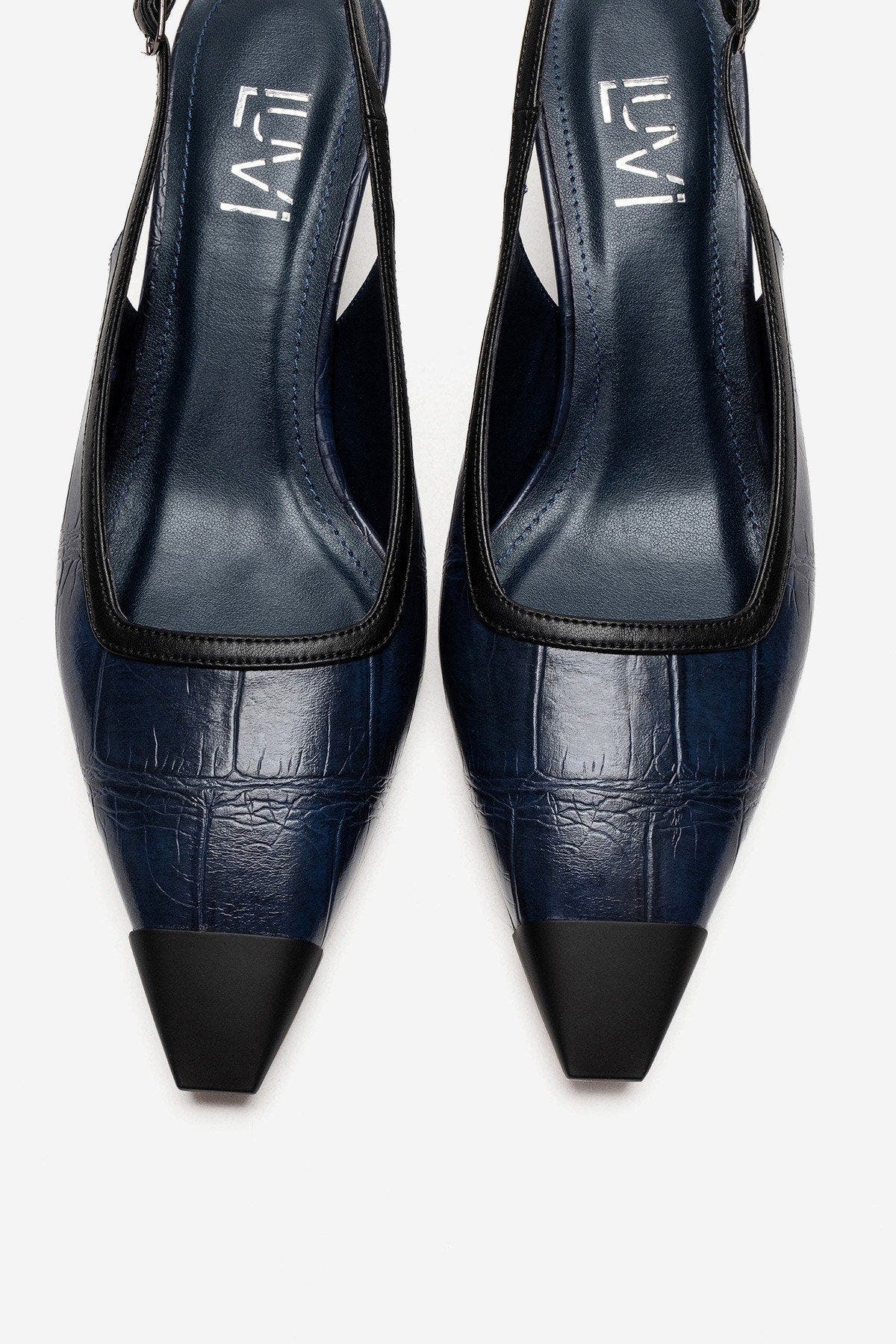 Hilda Block Heel Pump, Alternate, color, Navy Print