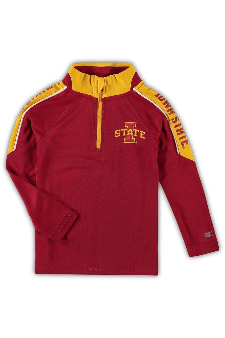 Toddler Colosseum Cardinal Iowa State Cyclones Windshirt Quarter-Zip Jacket, Main, color, Cardinal