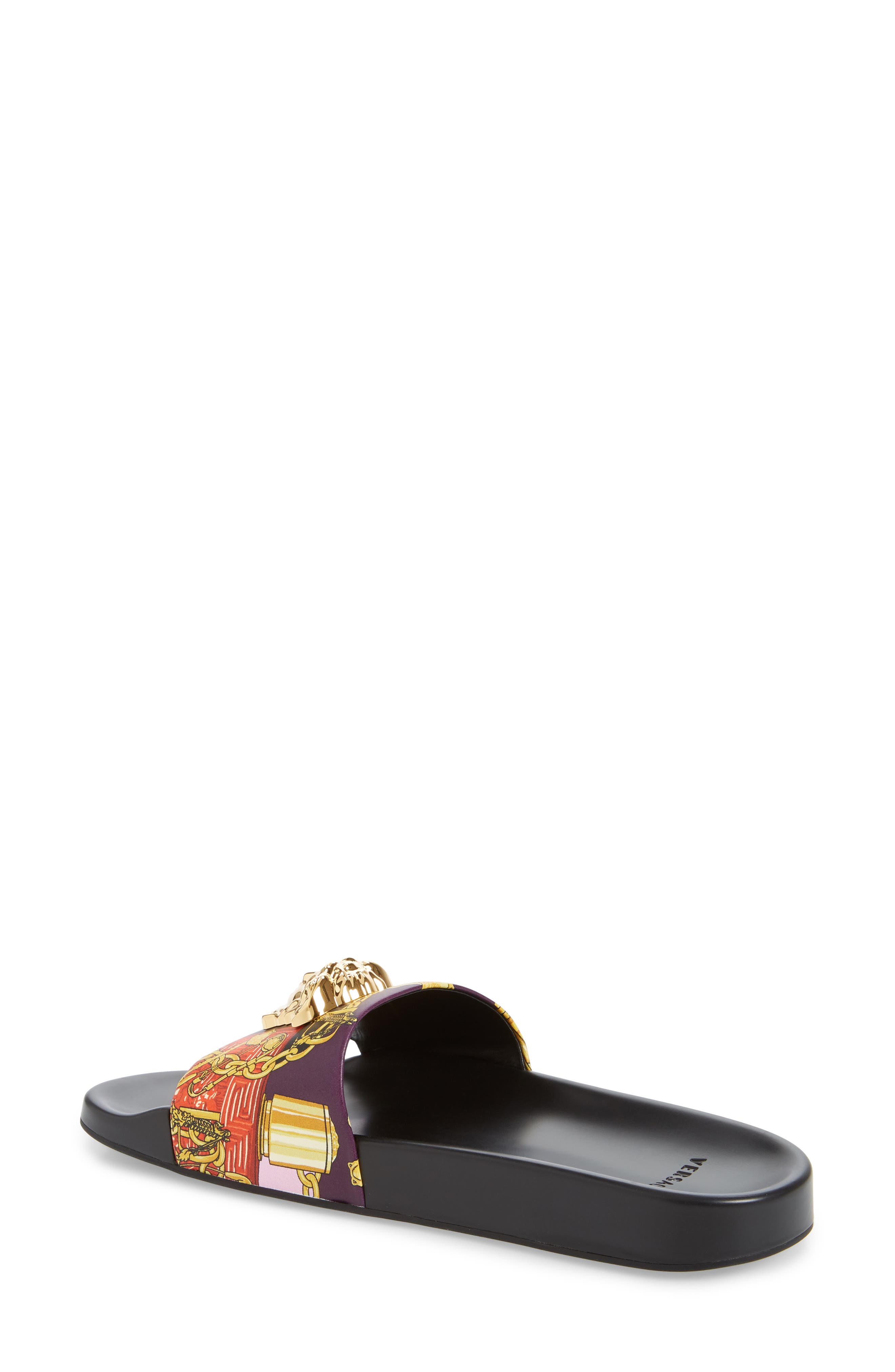 Versace Medusa Pool Slide Sandal, Alternate, color, 