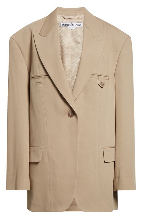 Acne Studios Jerry One-button Blazer In Camel Beige Dfj