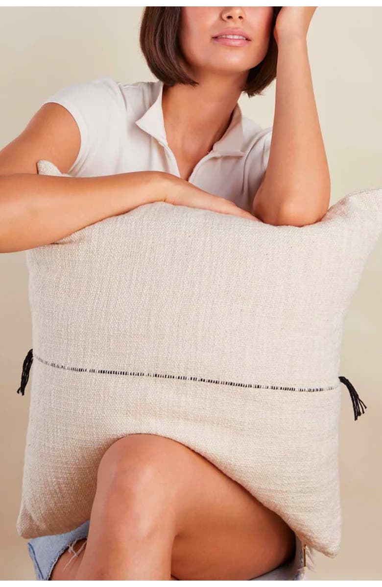 Pillowpia Minerva Lumbar Pillow Cover, Alternate, color, Cream