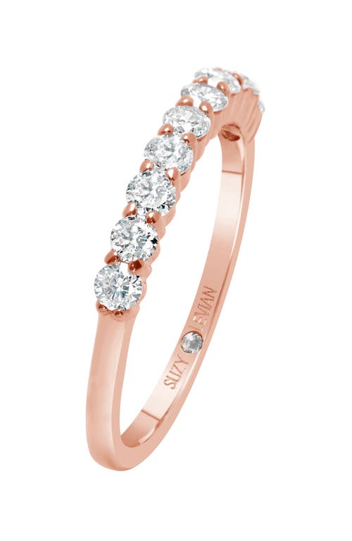 Suzy Levian Diamonds Diamond Stacking Ring In Rose