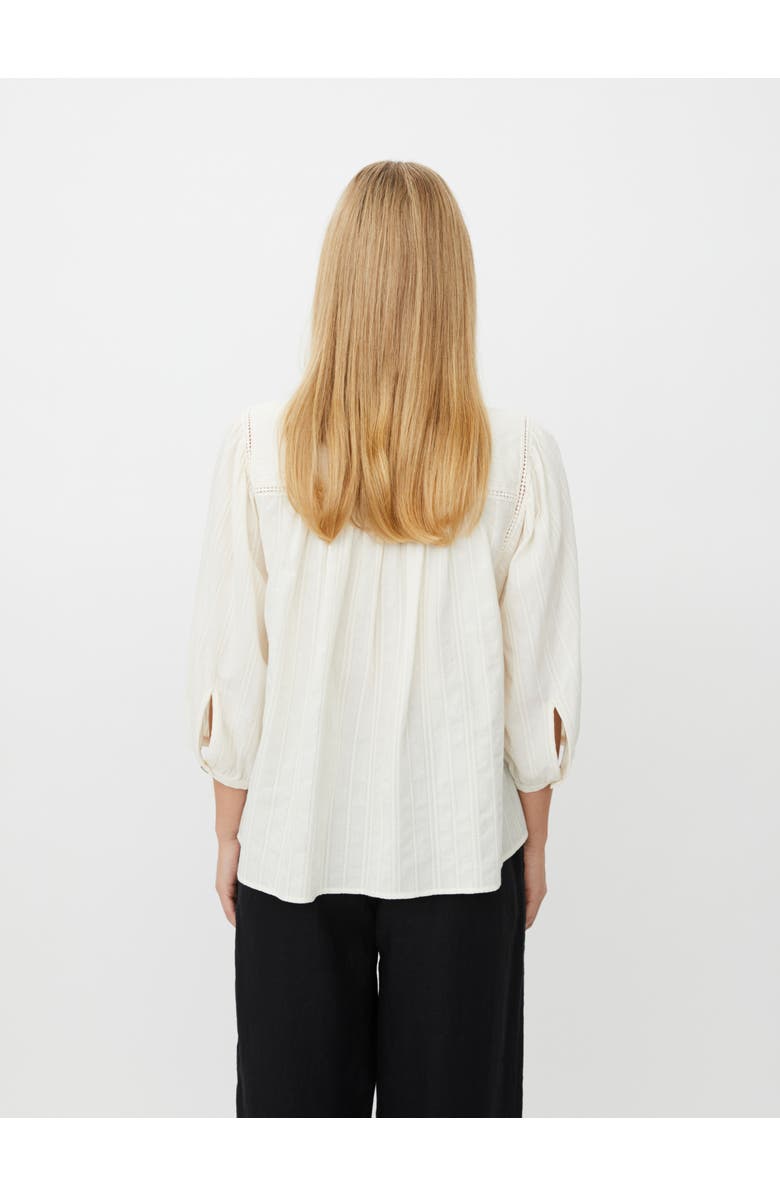 Masai Copenhagen MaIthara Pintuck Detail 3/4 Sleeve Shirt, Alternate, color, Whitecap