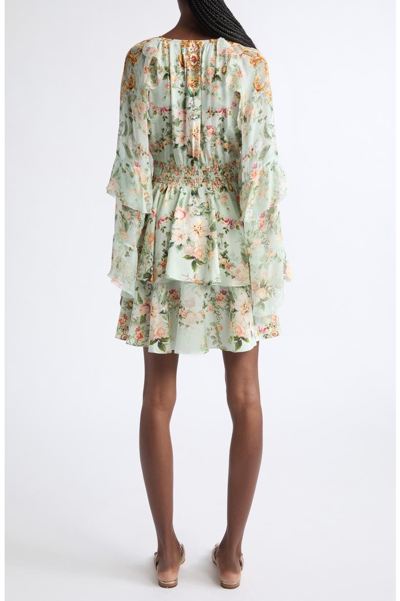 Silk and Linen Corset Dress, Alternate, color, CHAMBER OF BLOOMS