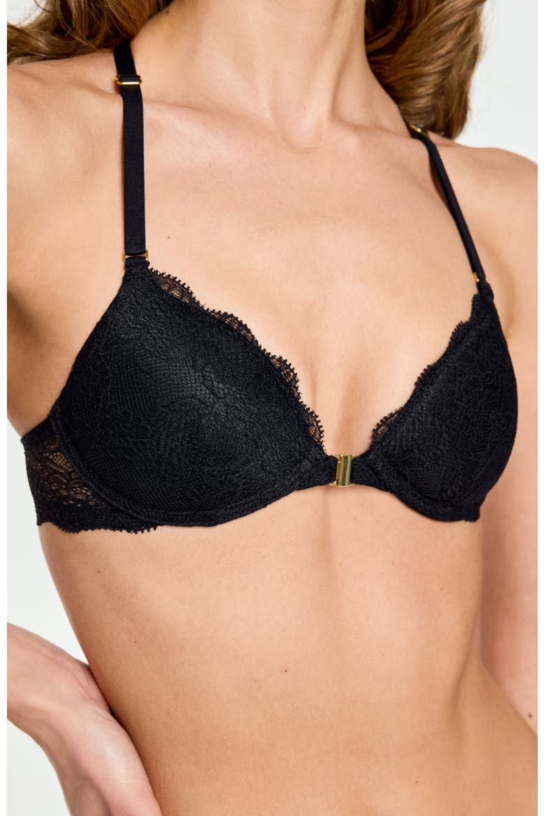 Lace Racerback Lift Up Bra, Main, color, Black
