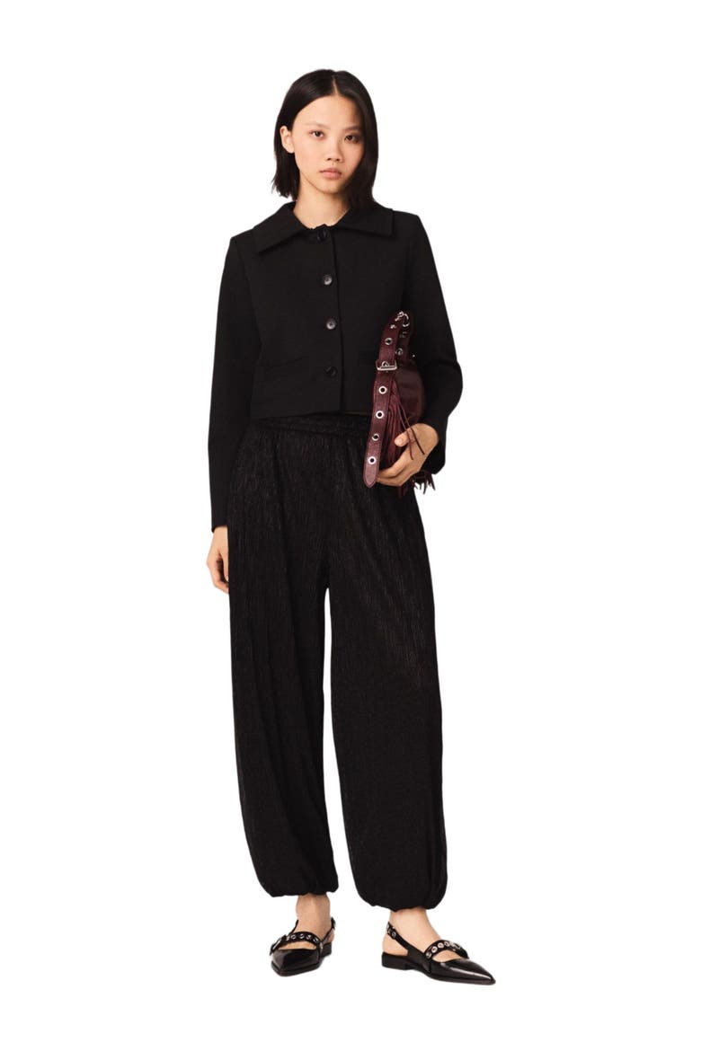 Metallic harem trousers, Main, color, Black