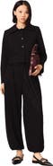maje Metallic harem trousers