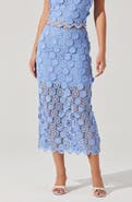 ASTR the Label Jonae Floral Appliqué Midi Skirt