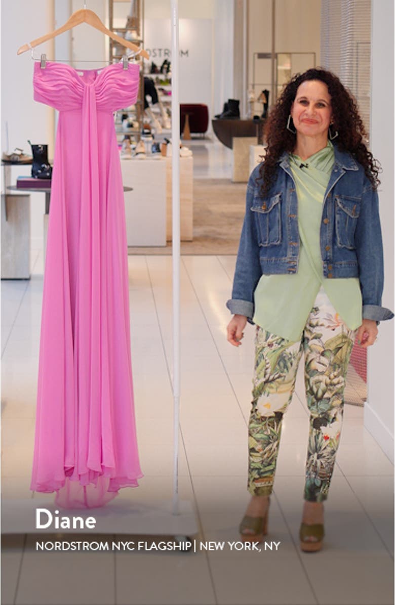 Strapless Empire Waist Chiffon Gown, sales video thumbnail