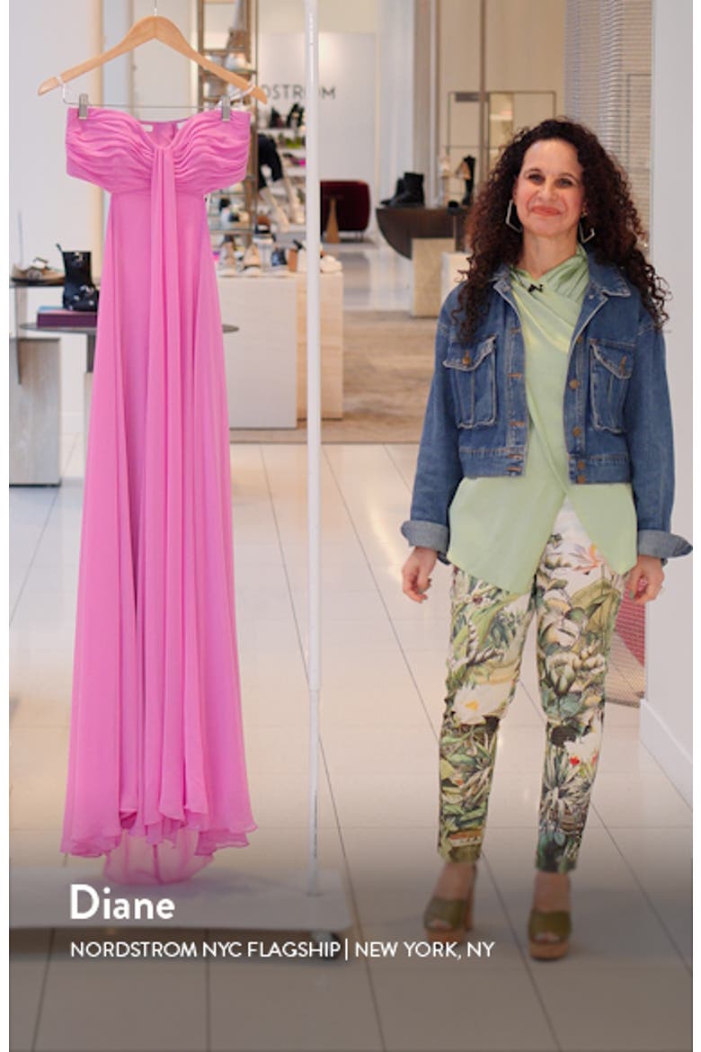 Strapless Empire Waist Chiffon Gown video