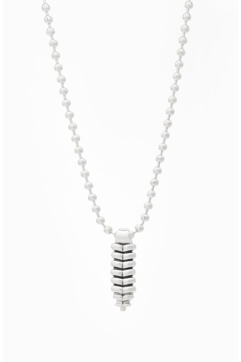Men's Small Rattler Charm, Main, color, STERLING SILVER