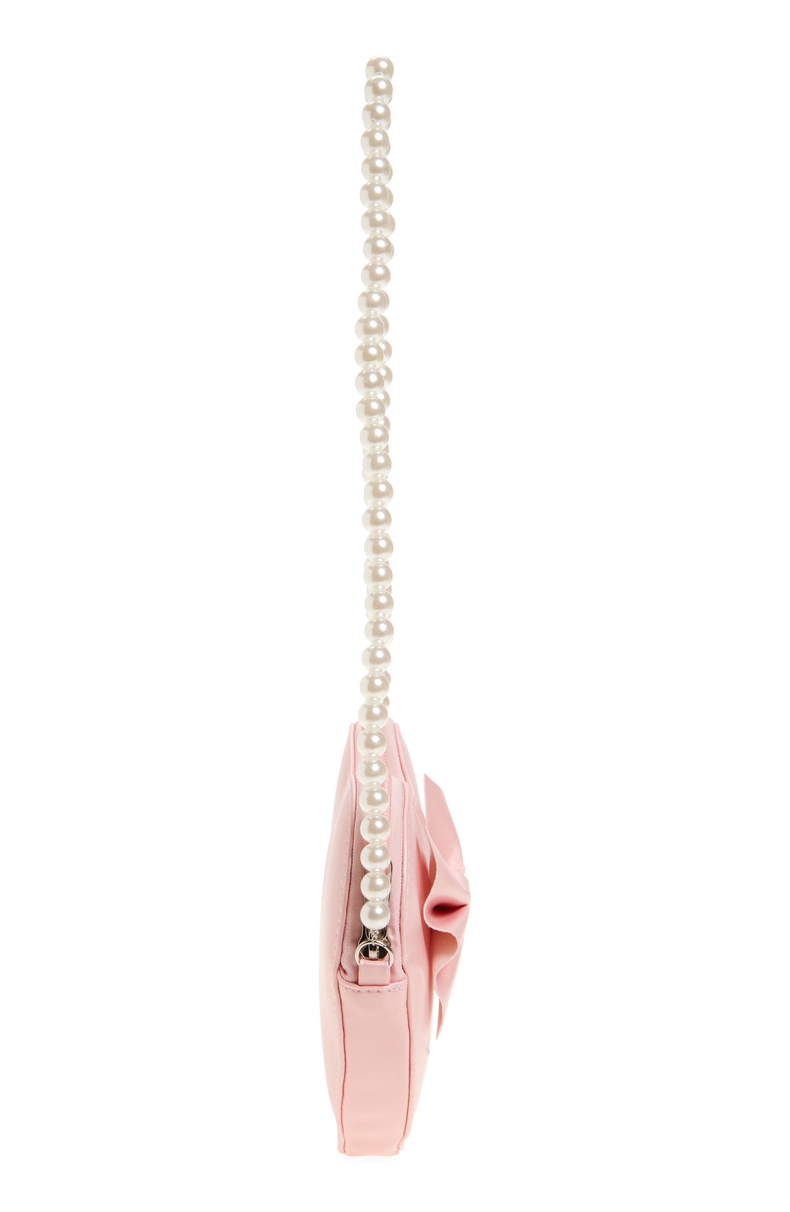 Capelli New York Kids' Imitation Pearl Faux Leather Heart Shoulder Bag, Alternate, color, Pink