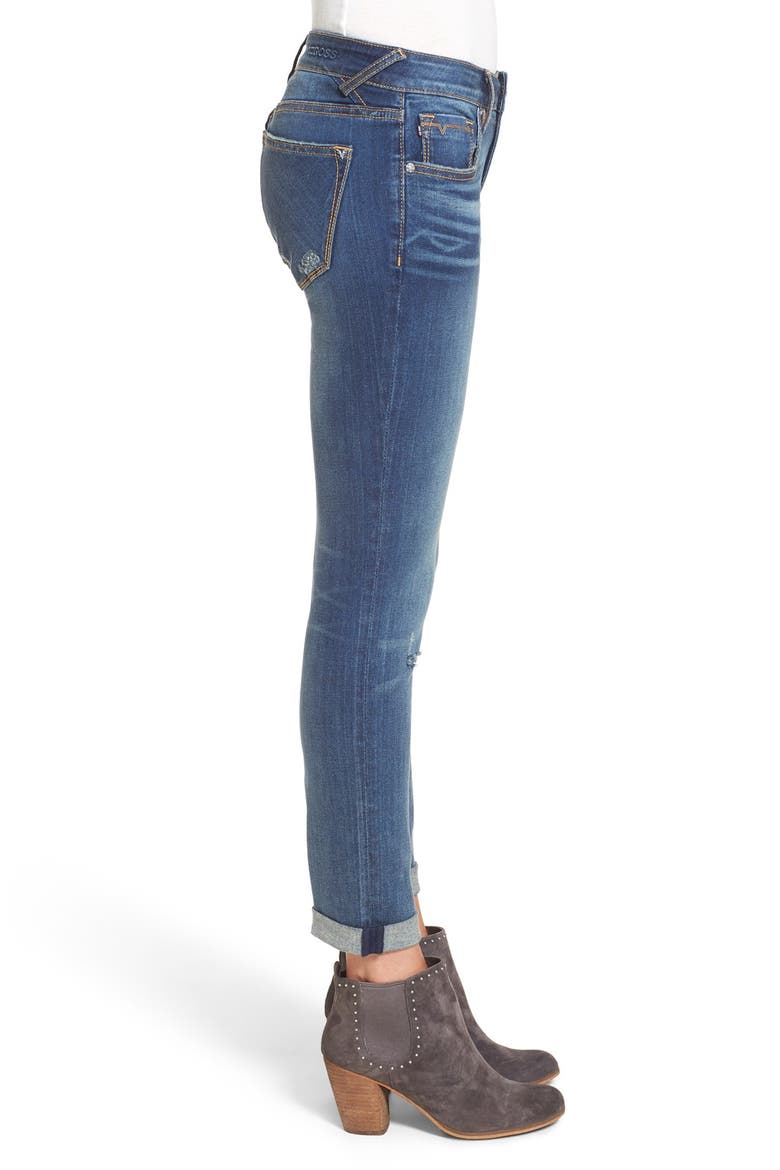 'Thompson' Distressed Skinny Jeans, Alternate, color, NEPTUNE