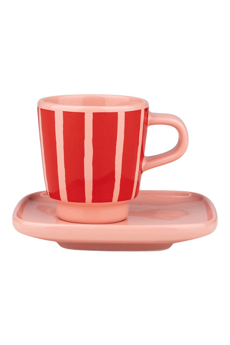 Oiva Piccolo Espresso Cup & Saucer, Main, color, ORANGE