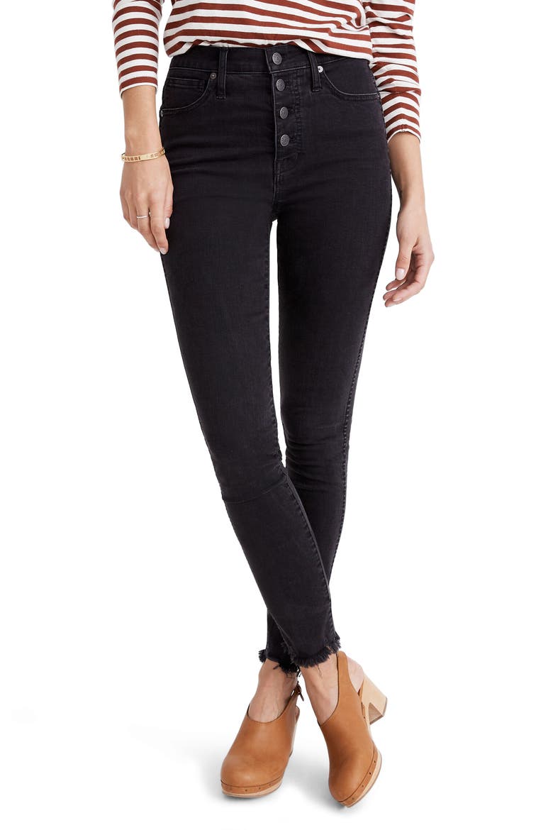 10-Inch High Waist Skinny Jeans Button-Through Edition, Main, color, BERKELEY WASH