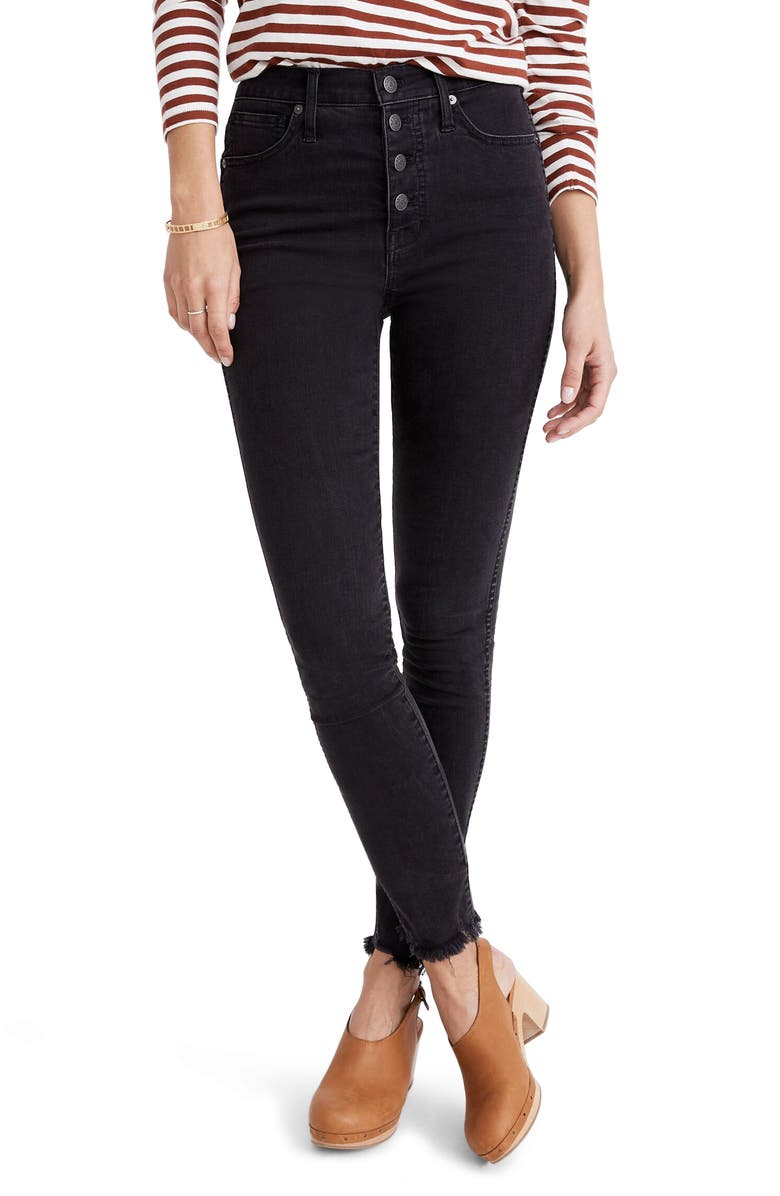 Madewell 10-Inch High Waist Skinny Jeans Button-Through Edition, Main, color, 