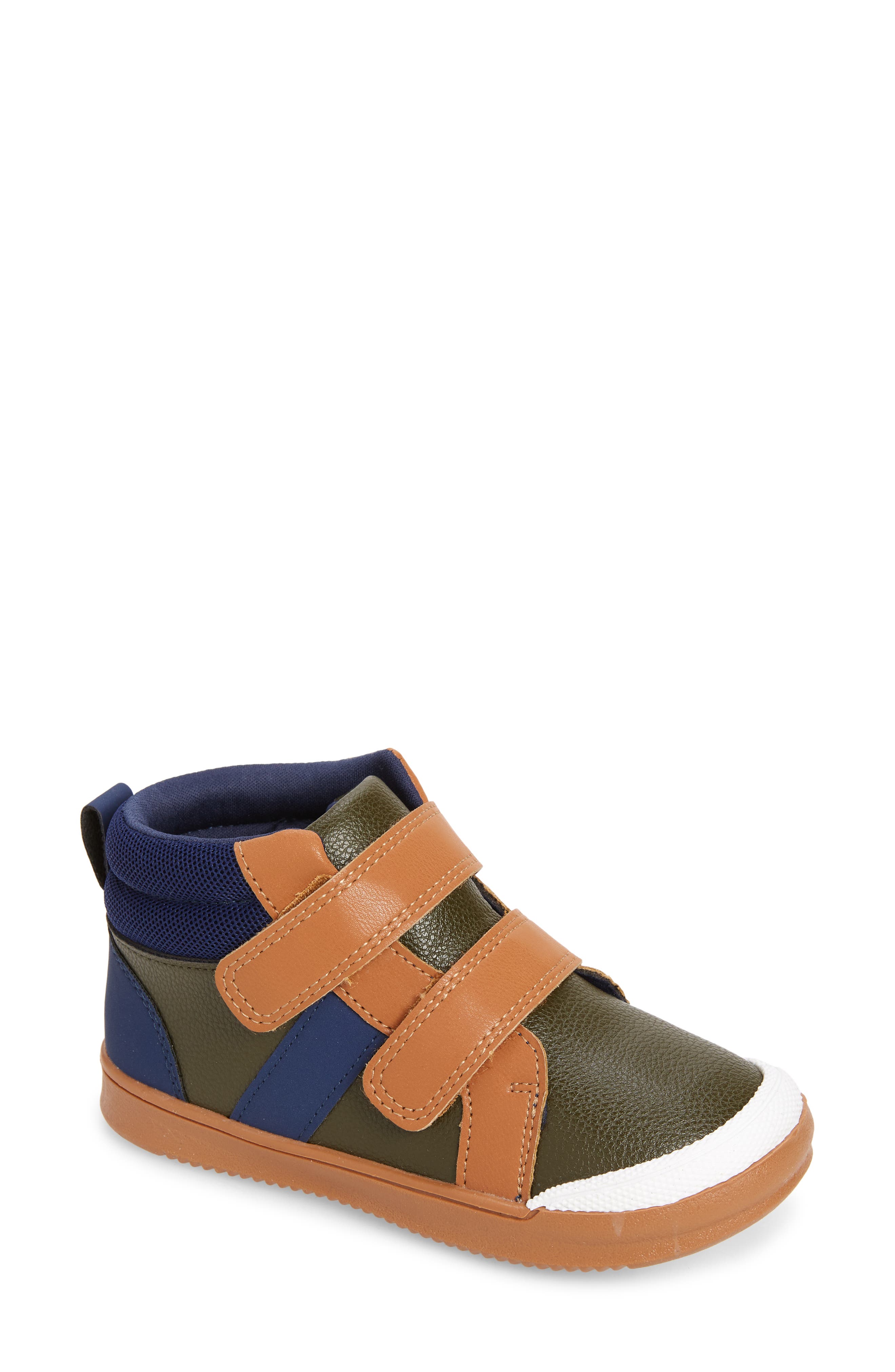 Tucker + Tate Harrison High Top Sneaker, Main, color, Olive Multi