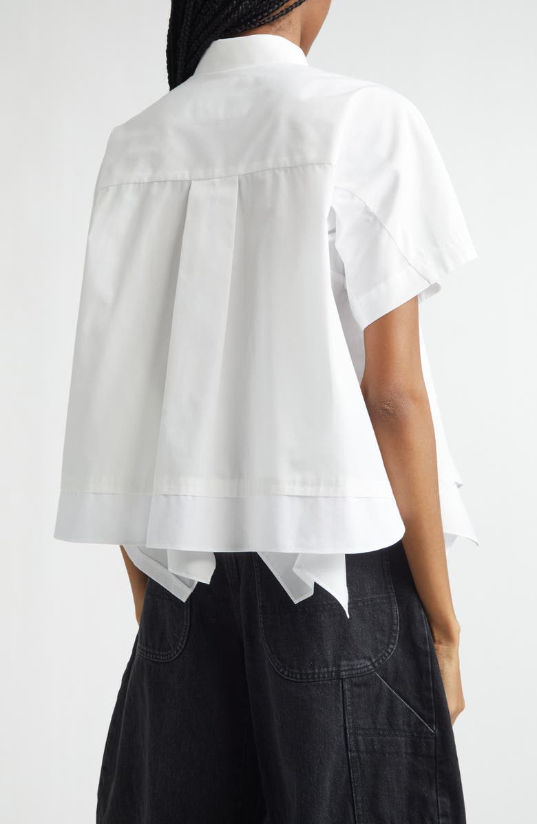 Sacai Poplin Shirt, Alternate, color, Off White