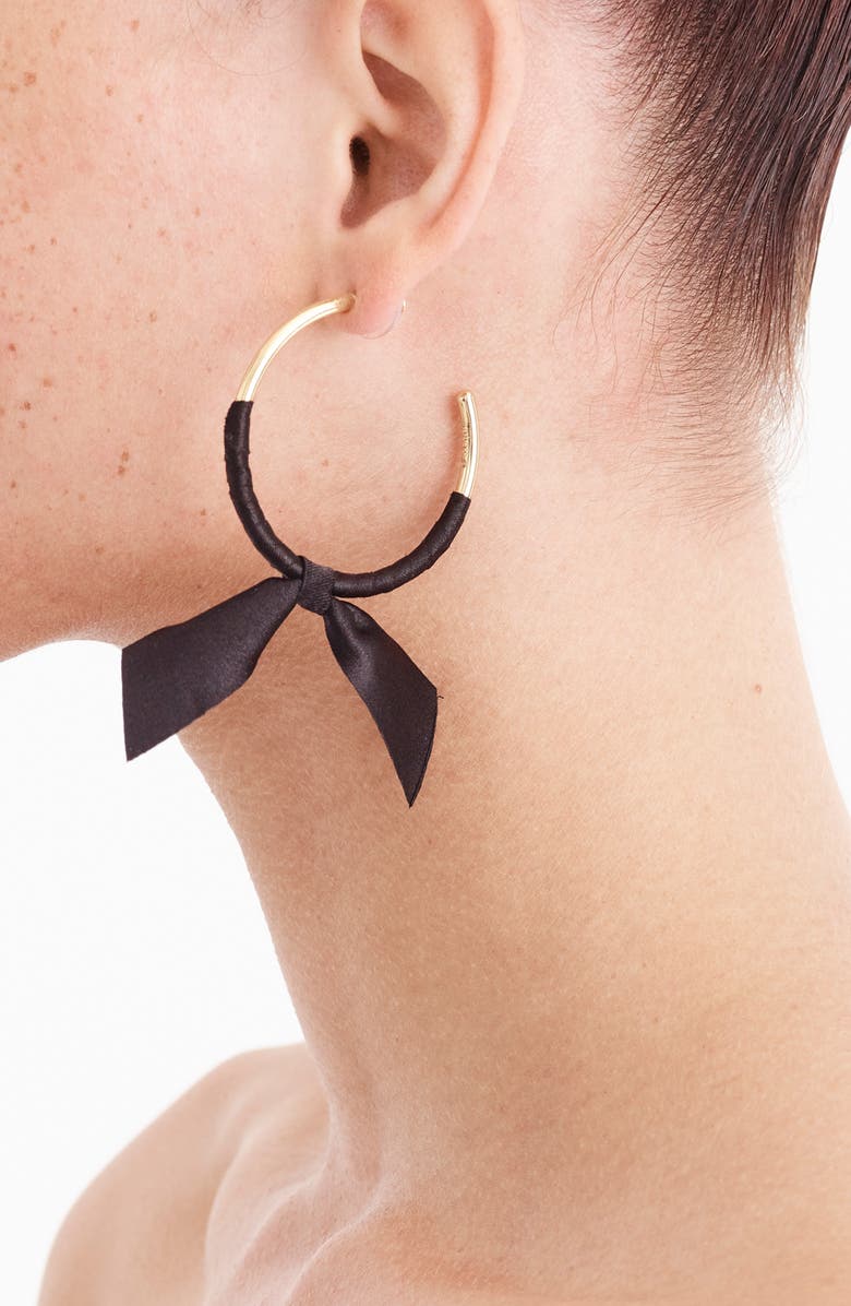 J.Crew Ribbon-Wrapped Hoop Earrings, Alternate, color, 