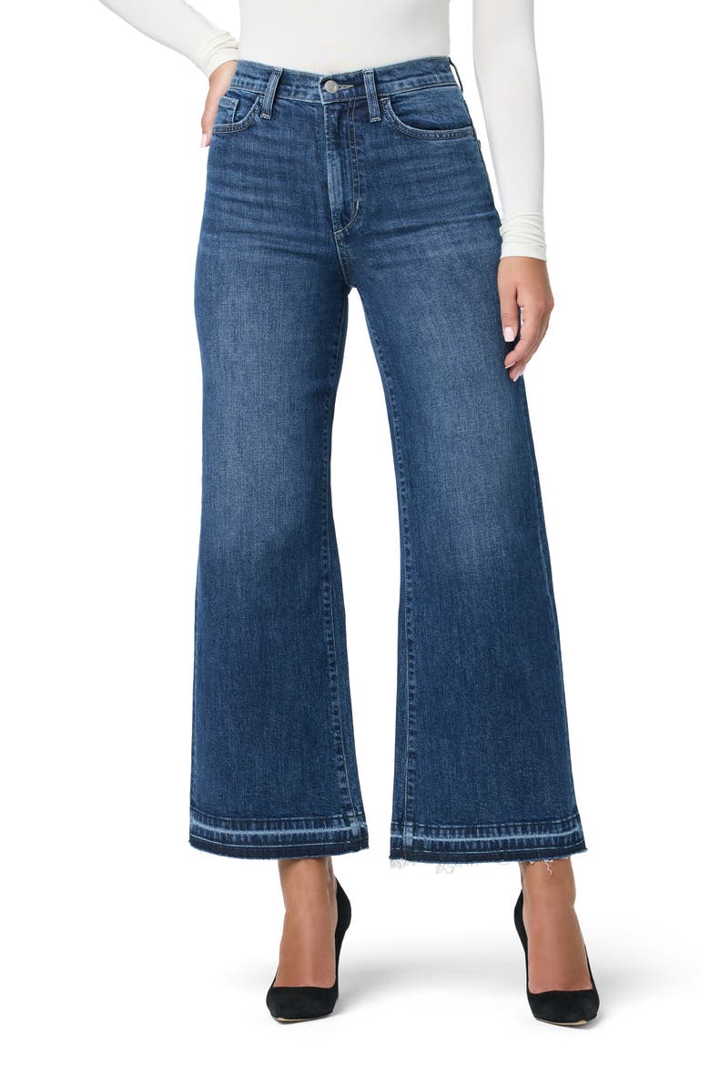 Release Hem High Waist Ankle Wide Leg Jeans, Main, color, KONIK