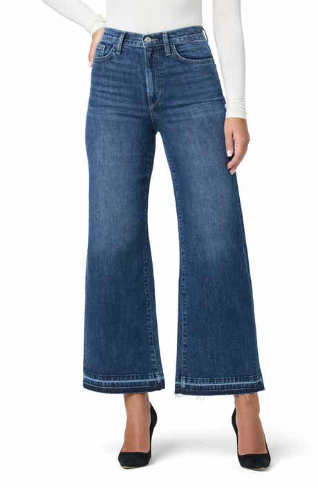 Joe's Release Hem High Waist Ankle Wide Leg Jeans