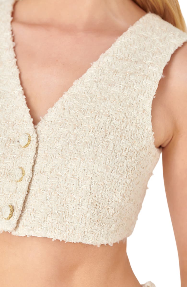 English Factory Tweed Crop Vest, Alternate, color, 