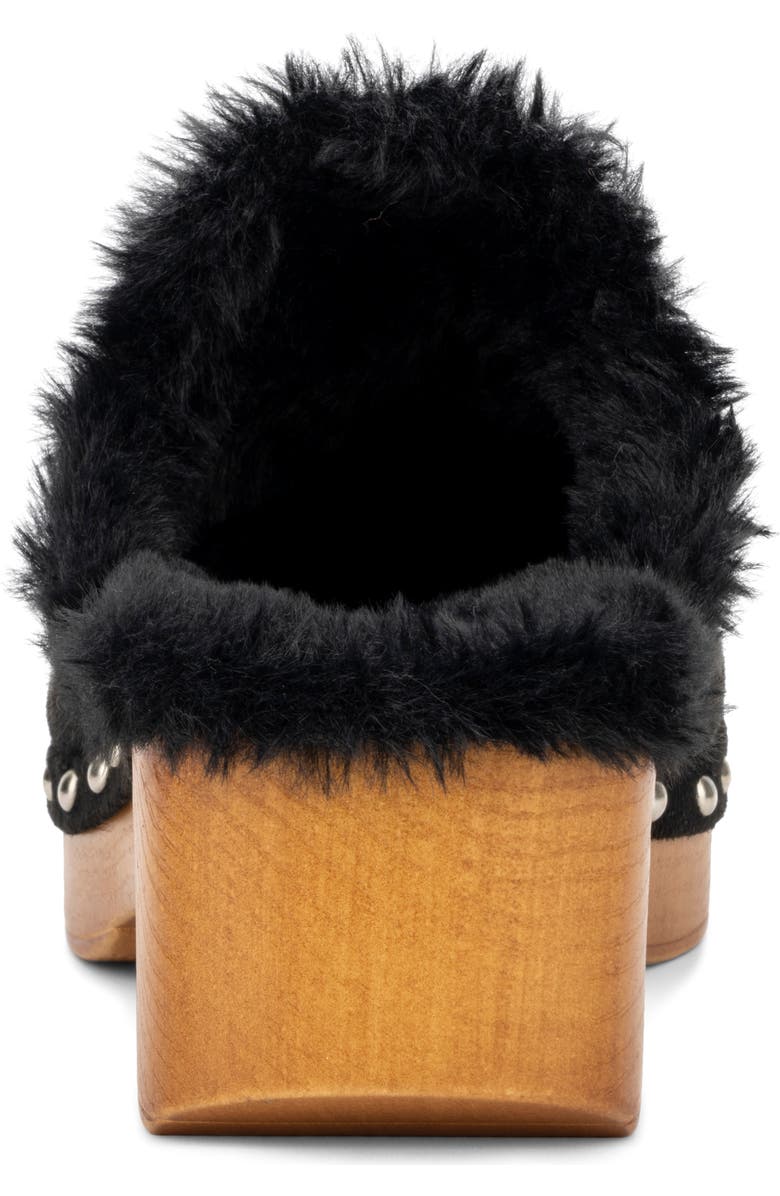 NEW YORK AND COMPANY Wynna Studded Faux Fur Lined Clog, Alternate, color, Black