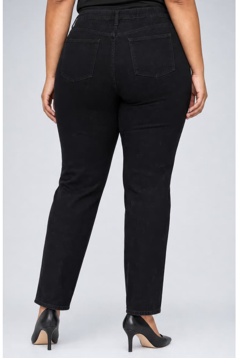 Sheri High Waist Slim Straight Leg Jeans, Alternate, color, BLACK RINSE