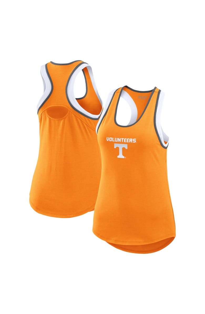 WEAR by Erin Andrews Women's WEAR by Erin Andrews Tennessee Orange Tennessee Volunteers Open Hole Razorback Tank Top, Main, color, 