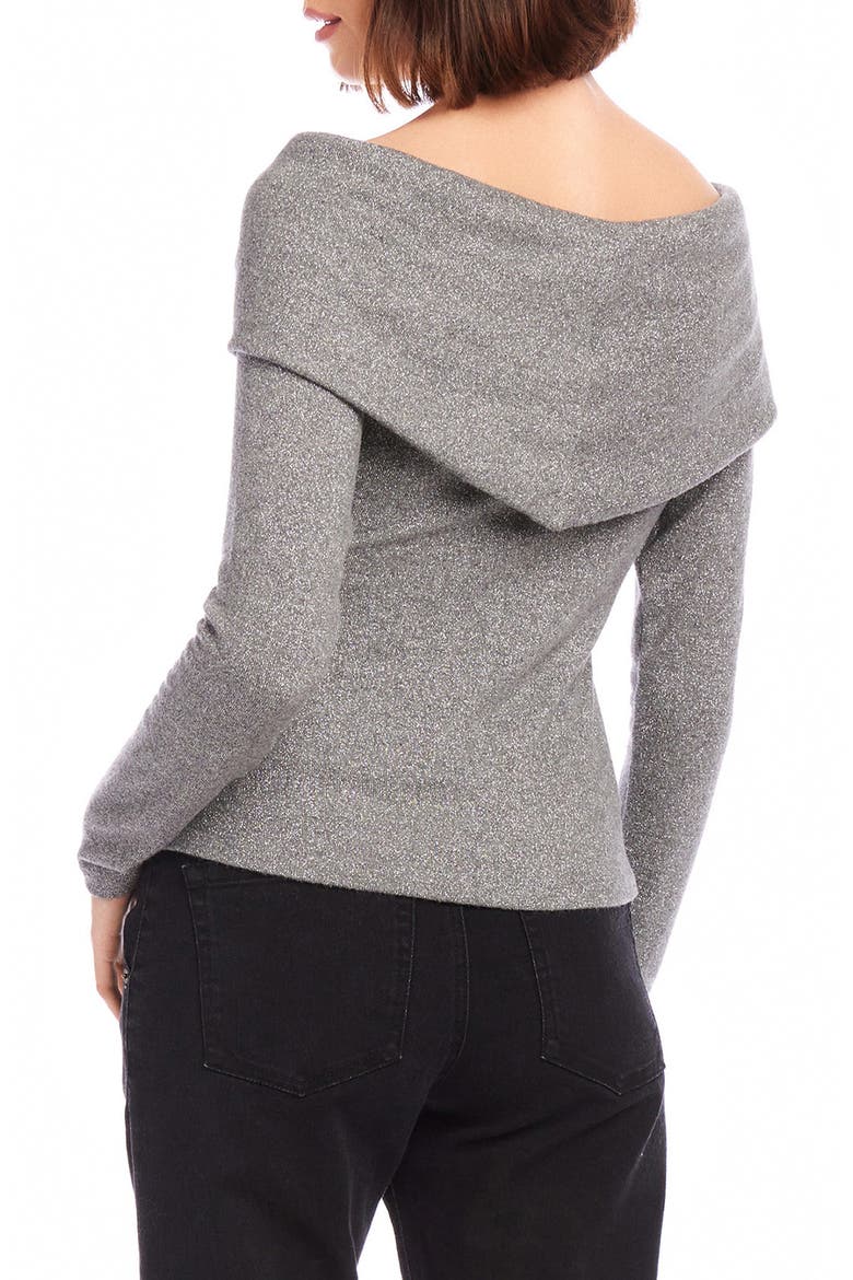 Lana Metallic Crossover Top, Alternate, color, SILVER