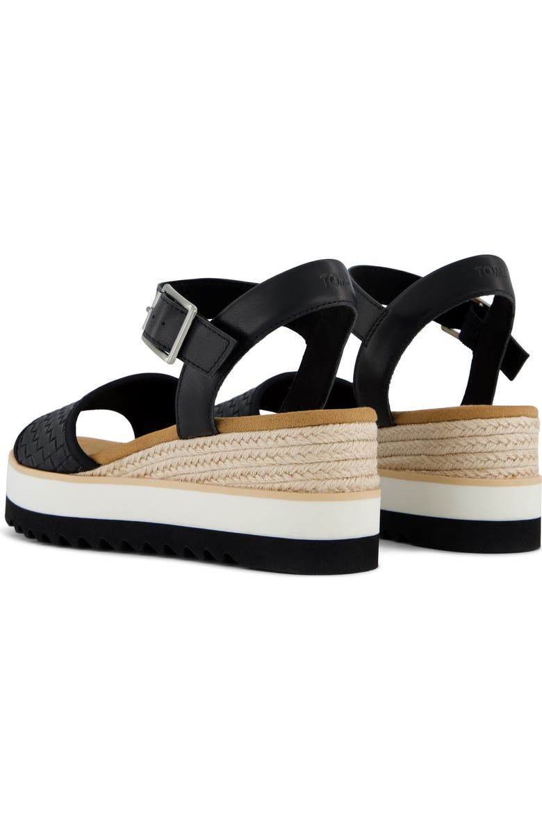 TOMS Diana Platform Wedge Sandal, Alternate, color, Black