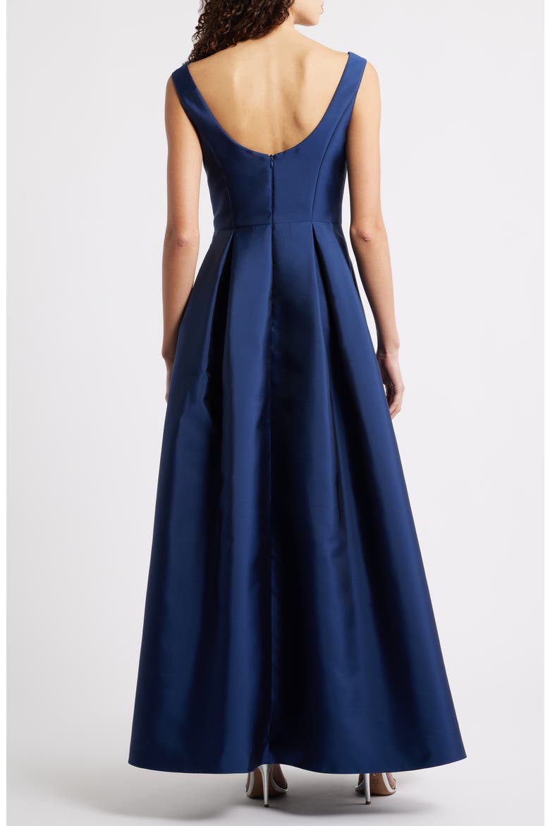 Embellished Scoop Neck Ballgown, Alternate, color, NAVY