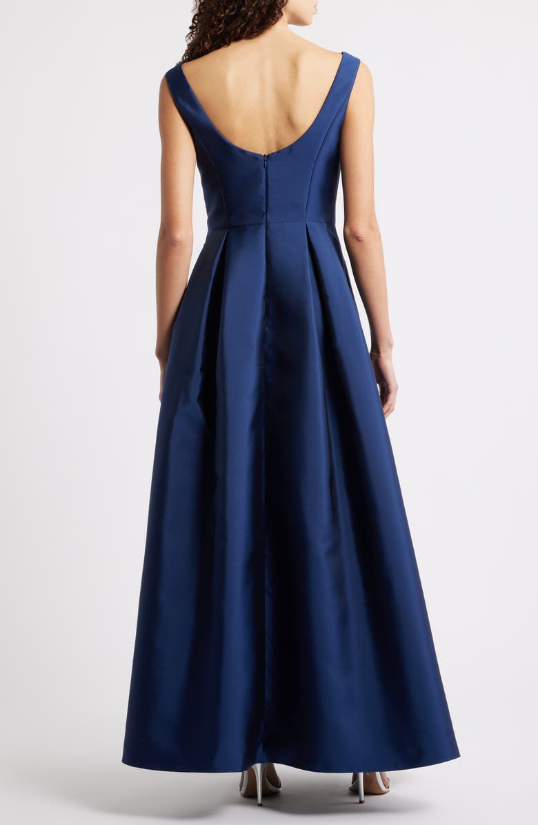 Eliza J Embellished Scoop Neck Ballgown, Alternate, color, Navy