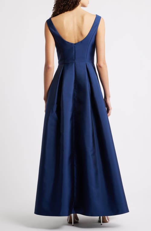 Eliza J Embellished Scoop Neck Ballgown In Blue